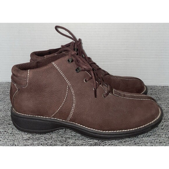 White Mountain Ankle Boots Womens 7M Brown Leather Lace-Up Comfort Booties‎ Lisa - Picture 1 of 14